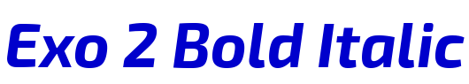 Exo 2 Bold Italic police de caractère